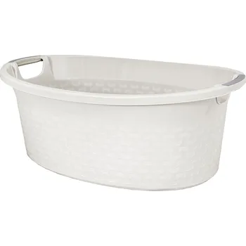 Vanička, miska s držáky Branq Cotton 40L antická bílá