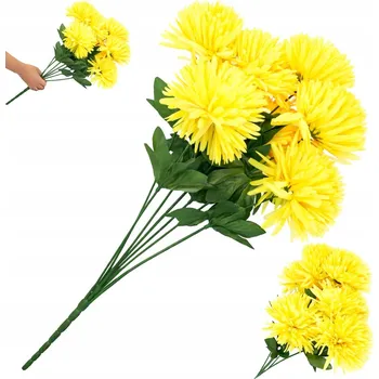 umělá květina UMĚLÉ KVĚTY CHRYSANTÉMY JAKO ŽIVÉ KYTICE DO VÁZY VĚTVIČKY VELKÉ 56cm
