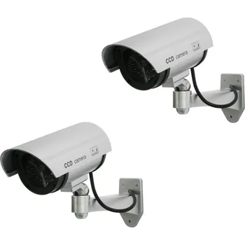 Atrapa kamery Atrapa kamery s blikající LED IR1100 S IR outdoor, stříbrná, 2 kusy