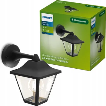 Venkovní osvětlení Venkovní nástěnné svítidlo Philips černé E27 25 W