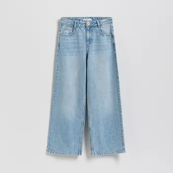 Dívčí oblečení Reserved - Džíny wide leg - modrá - 343HN-50J - 343HN-50J-152