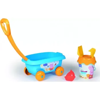 Dětské zboží Smoby vozík s kyblíkem a sadou na písek Peppa Pig