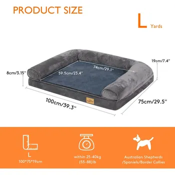 Pelíšek pro psa Extra velký ortopedický pelíšek/matrace pro psy Velikost: L