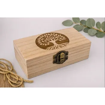 Stylová dárková krabička se stromem života Velikost: 12,5x7x5cm