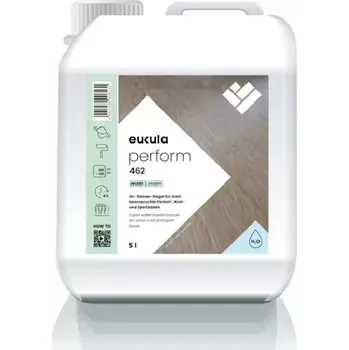 barva a nátěr na dřevo Eukula Perform 462 univerzální lak na dřevěné a korkové podlahy - 5,5 l