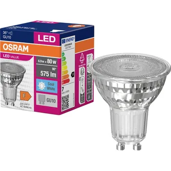 Žárovka OSRAM HOMELIGHTING 4058075096660 LED Energetická třída (EEK2021) F (A - G) GU10 žárovka 6.9 W = 80 W neutrální bílá (Ø x v) 50 mm x 50 mm 1 ks