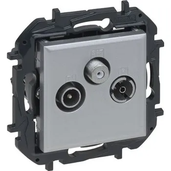 vypínač a zásuvka Legrand 863380 Niloé Step - Zásuvka TV-R-SAT hvězdicová, hliník