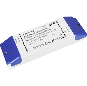 Příslušenství pro LED osvětlení Self Electronics SLD75-12VL-E napájecí zdroj pro LED konstantní napětí 75 W 1 - 6.25 A 12 V/DC stmívatelný, schválení nábytku , ochrana proti přepětí 1 ks