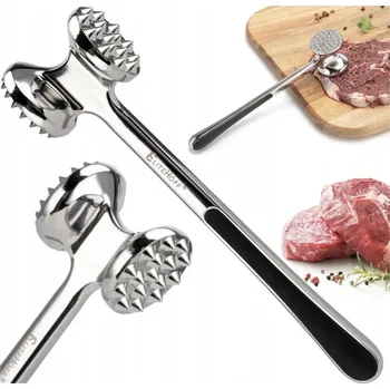 Palička na maso Kovová palička na maso OBOUSTRANNÝ ochucený změkčovač MASA