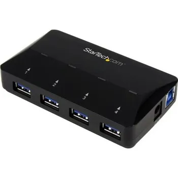 USB hub Rozbočovač USB ST53004U1C, standard: USB 3.0, počet portů USB: 4 Adaptér střídavého proudu, typ USB: USB A StarTech.com