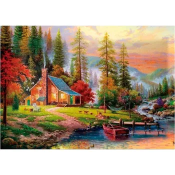 Výtvarná sada MyCreativ Diamantové malování, obrázek, CHATA,30x40cm