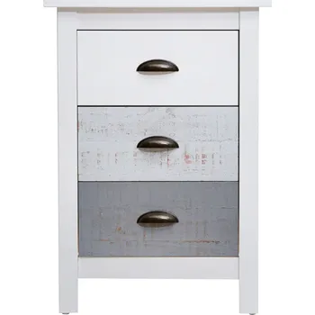 Noční stolek Marckeric Noční stolek Romantica bílý/šedý Rozbale(v)no, promášklá horní deska viz foto