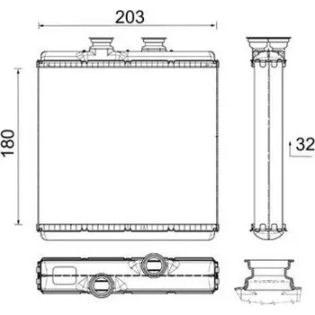 Výměník tepla Výměník tepla, vnitřní vytápění MAHLE AH 183 000P