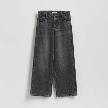 Dívčí oblečení Reserved - Džíny wide leg - šedá - 343HN-90J - 343HN-90J-164