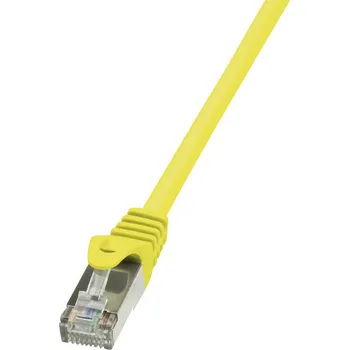 Datový kabel LogiLink CP1057S RJ45 síťové kabely, propojovací kabely CAT 5e F/UTP 2.00 m žlutá s ochranou 1 ks