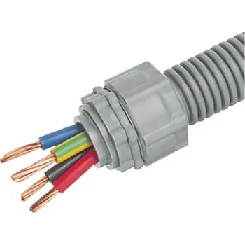 kabelová chránička Elektroinstalační trubka ohebná ohebná Šedá 25mm Plast, IP55 5m ID 21.2mm min. R ohybu 31 mm, vnější průměr: 25.8mm