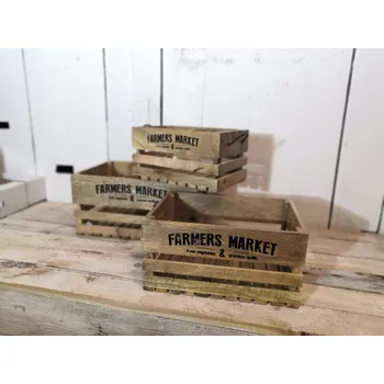 Zahradní dekorace Dřevěné bedýnky Velikost: Střední