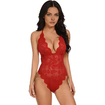 Souprava dámského spodního prádla Medvídárek Krajkové body H001 - červená Velikost: M