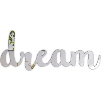 Zrcadlo Akrylové Zrcadlo 40x16 cm NÁPIS "DREAM"