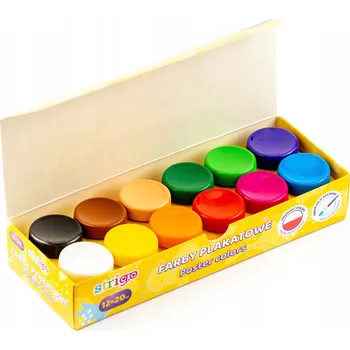 Vodová barva Barvy na plakáty Strigo 12 ks x 20 ml