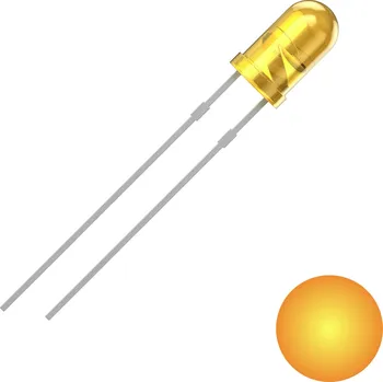 Dioda Quadrios 2111O154 LED s vývody žlutá kulatý 3 mm 700 mcd 30 ° 20 mA 2 V