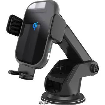 Držák telefonu na palubní desku auta a do větráčku s bezdrátovým nabíjením, 15W, Qi, C13