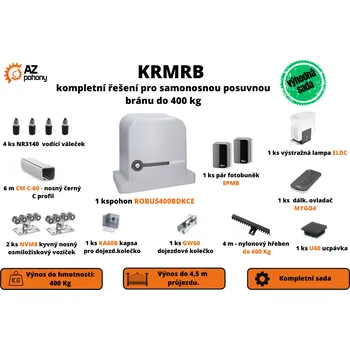 Pohon brány KRMRB - kompletní řešení pro samonosnou posuvnou bránu do 400 kg