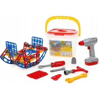 ostatní stavebnice Hračky Polesie Poland Stavebnice Vynálezce Houpačka 122 dílů