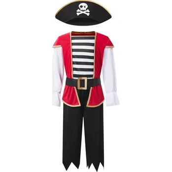 Chlapecký kostým 0028100673 Pirát červená černá bílá 122