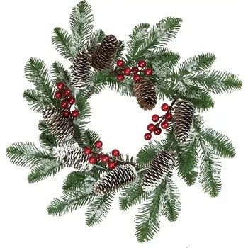 Vánoční dekorace Vánoční věnec zimní dekorace na stůl, dveře nebo okno
