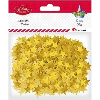 Konfeta Konfety zlaté hvězdičky 30g 10mm Titanum
