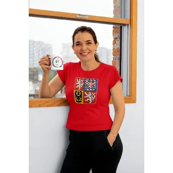 Dámské tričko FansArena Dámské tričko Lukáš Sedlák #23 Czech National Emblem 2025 Red Velikost: M