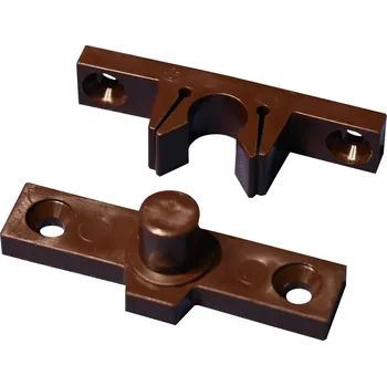 Nábytkové kování Klika - západka pro dveře s moskytiérou - hnědá ( balení - 10 ks )