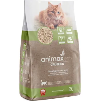 Podestýlka pro kočku Hrudkující stelivo, klasické, drcené, 20 litrů, Animax