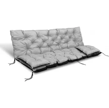 Podsedák Zahradní set světle šedý 120x60x50cm + 2 polštáře 42 x 42 cm