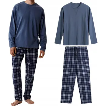 Pánské pyžamo Atlantic pánské pyžamo NMP-393 s dlouhým rukávem, velikost M