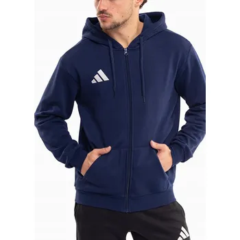 Pánská mikina Pánská mikina s kapucí na zip Adidas Entrada 26 bavlna tmavě modrá vel. M
