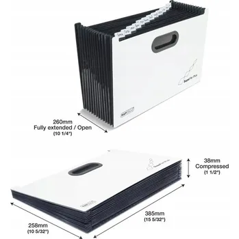 Pořadač / Organizér na dokumenty A4, s přihrádkami Rapesco