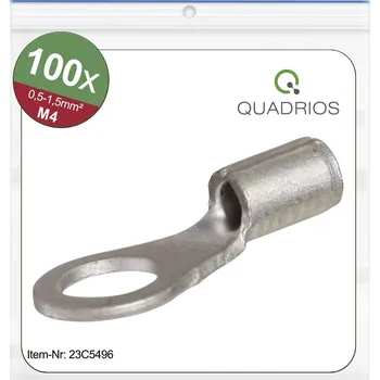 Kabelové oko Quadrios 23C496 kulaté kabelové oko Průřez (max.)=1.5 mm² Ø otvoru=4.3 mm bez izolace 100 ks