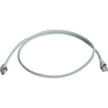 Datový kabel Telegärtner 100007964 RJ45 síťové kabely, propojovací kabely CAT 6A S/FTP 0.50 m šedá dvoužilový stíněný, s ochranou, samozhášecí 1 ks