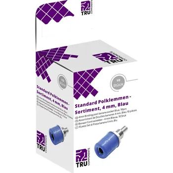 Krokosvorka TRU COMPONENTS sada laboratorních zástček zásuvka, vestavná vertikální modrá 10 ks