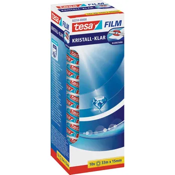 Izolační páska tesa 58259-00000-00 tesafilm křišťálově čistý transparentní (d x š) 33 m x 15 mm 10 ks