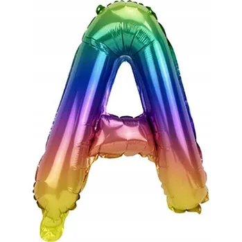 Balónek Písmeno A Barevný fóliový balónek Duhové písmena abecedy 40 cm