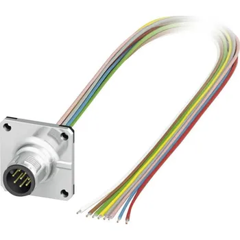 Phoenix Contact SACC-SQ-M12MS-8CON-25F/0,5 vestavný zástrčkový konektor pro senzory - aktory, 1441561, piny: 8, 0.50 m, 1 ks