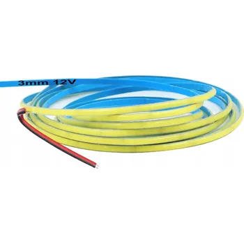 LED páska LED pásek 12V COB ÚZKÝ 3mm 384 LED/m 7W/m neonová linka bílá neutrální 5m