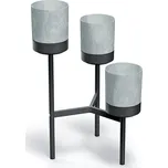 Prosperplast Bloomie Stand Třínohý stojan na květiny se 3 květináči Stojan na květiny 54 cm x 49 x 80,5 cm Kovový rám