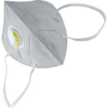 respirátor Filtrační maska KN95 šedá s ventilem - 5 vrstev polypropylenové netkané textilie
