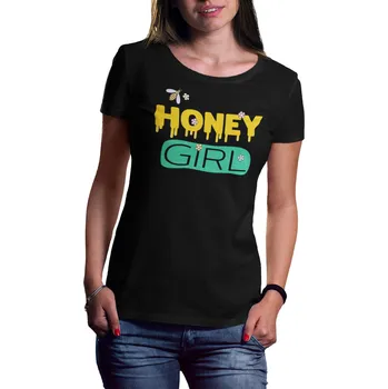 Dámské tričko Tričko dámské-Honey Girl Bee 2XL černé