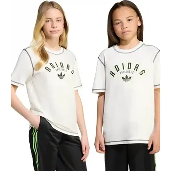 Dětské bavlněné tričko adidas Originals JX5265 béžová 01X, vel. 134