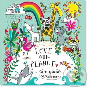 Záložka Set omaľovánky a nálepok - Love Our Planet - Rachel Ellen Rachel Ellen